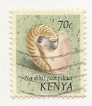Stamps Kenya -  Nautilus Pompileus