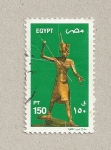 Stamps Egypt -  Faraón con lanza
