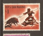 Stamps : Europe : San_Marino :  CACERÍA   DE   JABALÍ