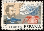 Sellos de Europa - Espa�a -  Centenario del teléfono - Graham Bell