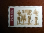 Stamps : Oceania : Naur� :  75th anniversary of scouting