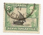 Stamps : Africa : Uganda :  George VI ( Lago Victoria)