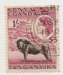 Stamps Uganda -  Elisabet II (León)