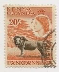 Stamps Uganda -  Elisabeth II (León)