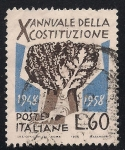 Stamps : Europe : Italy :  El árbol de la libertad.