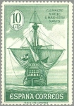Stamps Spain -  ESPAÑA 1930 536 Sello Nuevo Descubrimiento América Nao Santa Maria