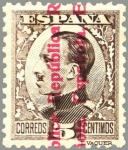 Sellos de Europa - Espaa -  ESPAÑA 1931 594 Sello Nuevo Alfonso XIII Sobrecargado numero de control al dorso