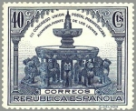 Stamps Spain -  ESPAÑA 1931 609 Sello Nuevo III Congreso Union Postal Panamericana Fuente de los leones de la Alhamb