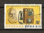 Stamps : America : Grenada :  Centenario del primer enlace telefonico.
