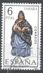 Stamps Spain -  Trajes. Sahara.