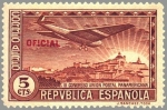 Sellos de Europa - Espa�a -  ESPAÑA 1931 630 Sello Nuevo III Congreso Union Postal Panamericana Avion Vista del Oeste de Madrid