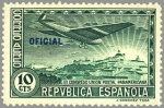 Stamps Spain -  ESPAÑA 1931 631 Sello Nuevo III Congreso Union Postal Panamericana Avion Vista del Oeste de Madrid