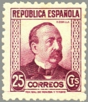Stamps Spain -  ESPAÑA 1934 685 Sello Nuevo Personajes Manuel Ruiz Zorrilla (1833-1895)
