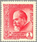 Stamps Spain -  ESPAÑA 1935 695 Sello Nuevo XL Aniversario Asociación de la Prensa Miguel Moya