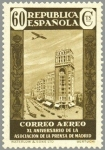 Stamps Spain -  ESPAÑA 1936 721 Sello Nuevo XL Aniversario Asociación de la Prensa Palacio de la Prensa Madrid