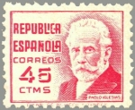 Stamps Europe - Spain -  ESPAÑA 1936 737 Sello Nuevo Personajes Pablo Iglesias (1850-1925)