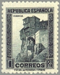 Stamps Spain -  ESPAÑA 1938 770 Sello Nuevo Monumentos Casas Colgadas Cuenca