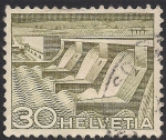 Stamps Switzerland -  LAGO DAM Y CENTRAL.