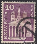Stamps Switzerland -  Catedral, Ginebra.