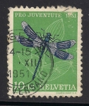 Stamps Switzerland -  Libélula.