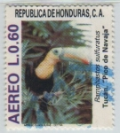 Stamps Honduras -  Ramphastos sulfuratus