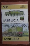 Stamps Saint Lucia -  Trenes