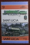 Stamps America - Saint Lucia -  Trenes