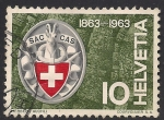 Stamps Switzerland -  Emblema del Club Alpino Suizo.