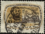Sellos de America - Uruguay -  100 años de la fundación de la primera compañía nacional de ferrocarriles por SENEN MARÍA RODRIGUEZ.