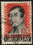 Stamps Uruguay -  General Fructuoso Rivera.