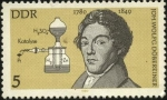 Stamps Germany -  Johann Wolfgang Döbereinern. Químico profesor en la Universidad de Jena. 1780-1849.