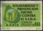 Sellos de America - Uruguay -  Solidaridad y prevención lucha contra el S.I.D.A. 