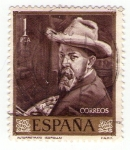 Stamps Spain -  1570 Joaquín Sorolla - autorretrato