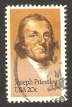 Sellos de America - Estados Unidos -  joseph priestley, químico y teólogo