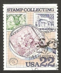 Stamps United States -  coleccionar sellos, lupa
