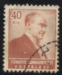 Sellos de Asia - Turqu�a -  Mustafa Kemal Pasha- 1º Presidente de Turquia.