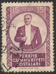 Stamps Turkey -  Mustafa Kemal Pasha- 1º Presidente de Turquia.