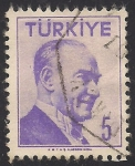 Stamps : Asia : Turkey :  Mustafa Kemal Pasha- 1º Presidente de Turquia.