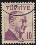 Stamps : Asia : Turkey :  Mustafa Kemal Pasha- 1º Presidente de Turquia.