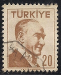 Sellos de Asia - Turqu�a -  Mustafa Kemal Pasha- 1º Presidente de Turquia.