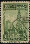 Stamps Uruguay -  100 años de la declaratoria de la Independencia. Plaza Independencia, monumento de Artigas y Palacio