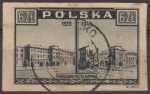 Stamps Poland -  Polonia 1945 Scott 377 Sello Vistas de Varsovia Correos Oficina Postal Usado Polska Poland Polen