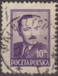 Stamps Poland -  Polonia 1948 Scott 440 Sello Presidente Boleslaw Bierut Usado Polska Poland Polen Pologne 