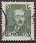 Stamps Poland -  Polonia 1950 Scott 479 Sello º Presidente Boleslaw Bierut Usado Polska Poland Polen Pologne 