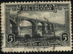 Stamps Uruguay -  100 años de la independencia. Puente sobre el Río Negro en Tacuarembó.