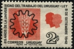 Sellos de America - Uruguay -  25 años de la UTU. Universidad del Trabajo del Uruguay.
