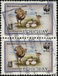 Stamps Uruguay -  Rhea americana. Ñandú con pichones.