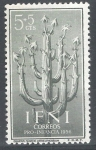 Stamps Spain -  IFNI. 128.  Senecio Anteuphorbium