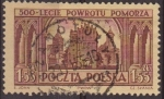 Stamps Poland -  Polonia 1954 Scott 643 Sello Ciudades Vistas de Olsztyn Usado Polska Poland Polen Pologne 