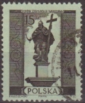 Sellos de Europa - Polonia -  Polonia 1955 Scott 670 Sello Monumentos de Varsovia Sigismund III Usado Polska Poland Polen Pologne 
